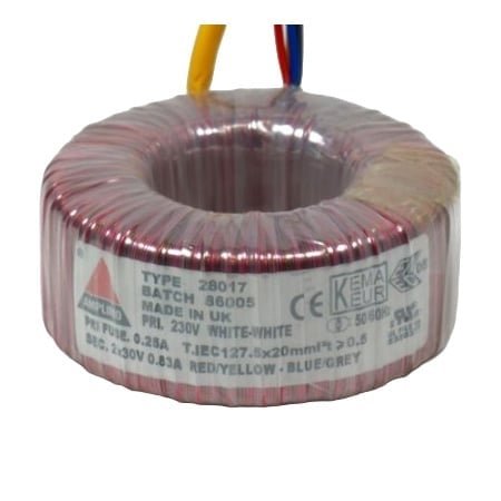Amplimo 28017 50 VA | 2 x 30 V Toroidal Transformer