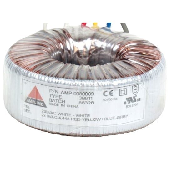 Amplimo 38611 80 VA | 2 x 9 V Toroidal Transformer