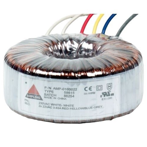 Amplimo 58615 160 VA | 2 x 22 V Toroidal Transformer