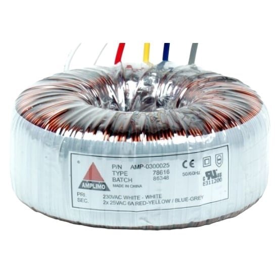 Amplimo 78616 300 VA | 2 x 25 V Toroid transzformátor