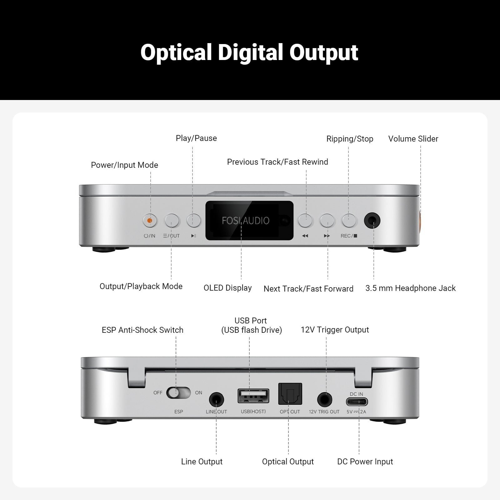 Fosi Audio Merak CD Player