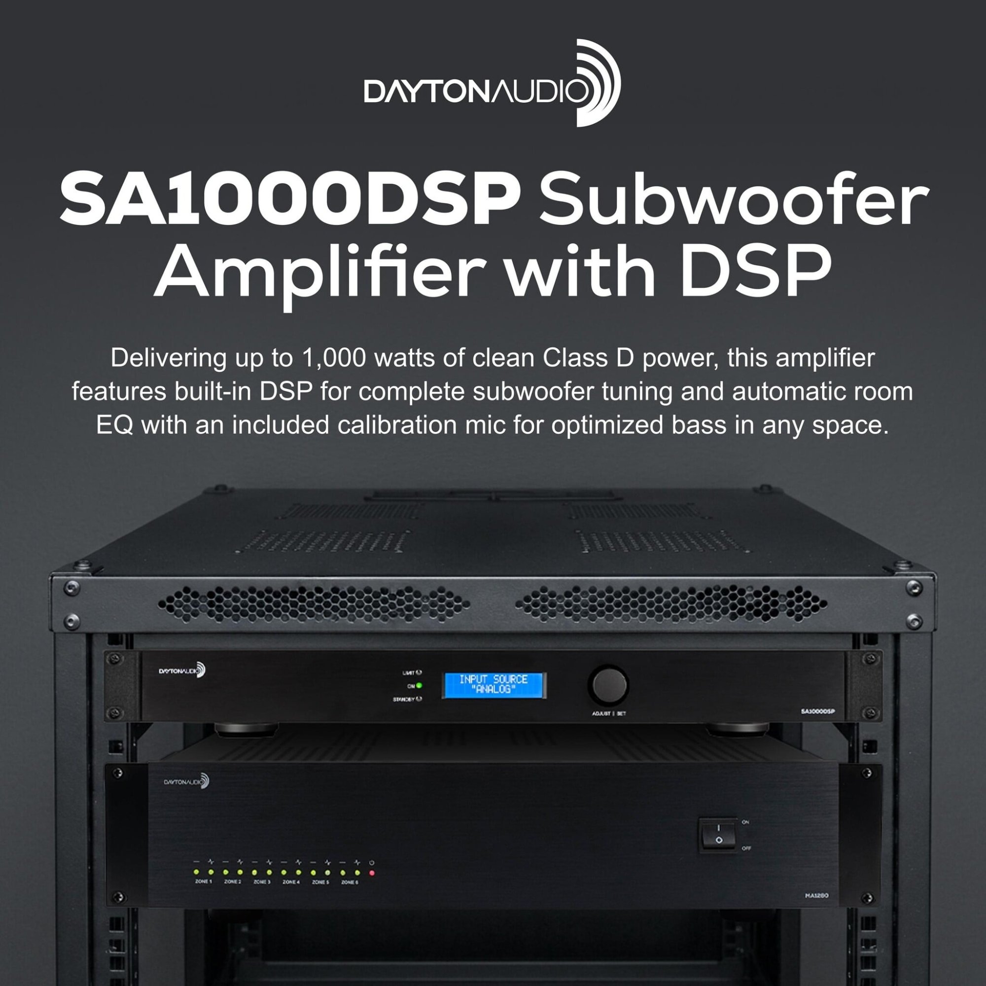 Dayton Audio SA1000DSP Subwoofer Amplifier