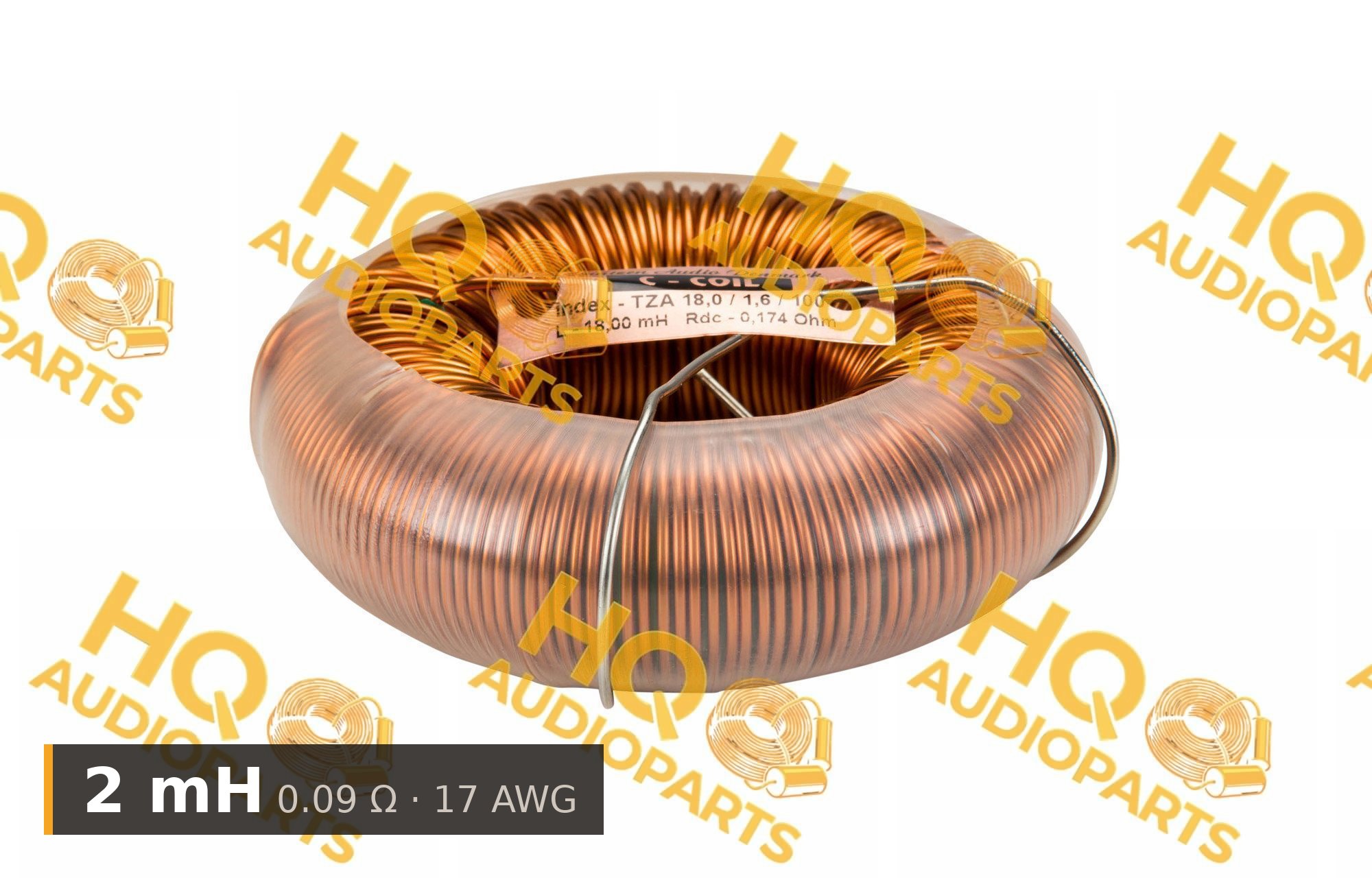 Jantzen Audio 000-6058 | 2 mH | 0,09 ohm | 5% | 17 AWG | C-Coil tekercs