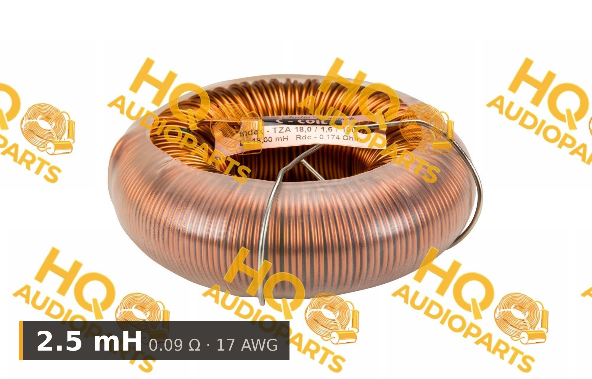 Jantzen Audio 000-6098 | 2,5 mH | 0,09 ohm | 5% | 17 AWG | C-Coil tekercs