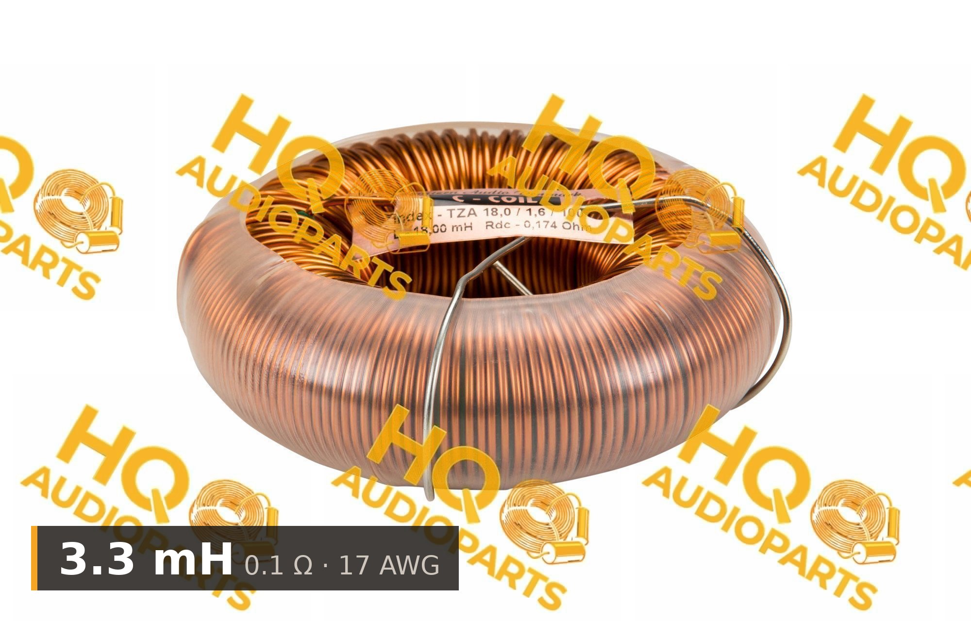 Jantzen Audio 000-6121 | 3,3 mH | 0,1 ohm | 5% | 17 AWG | C-Coil tekercs