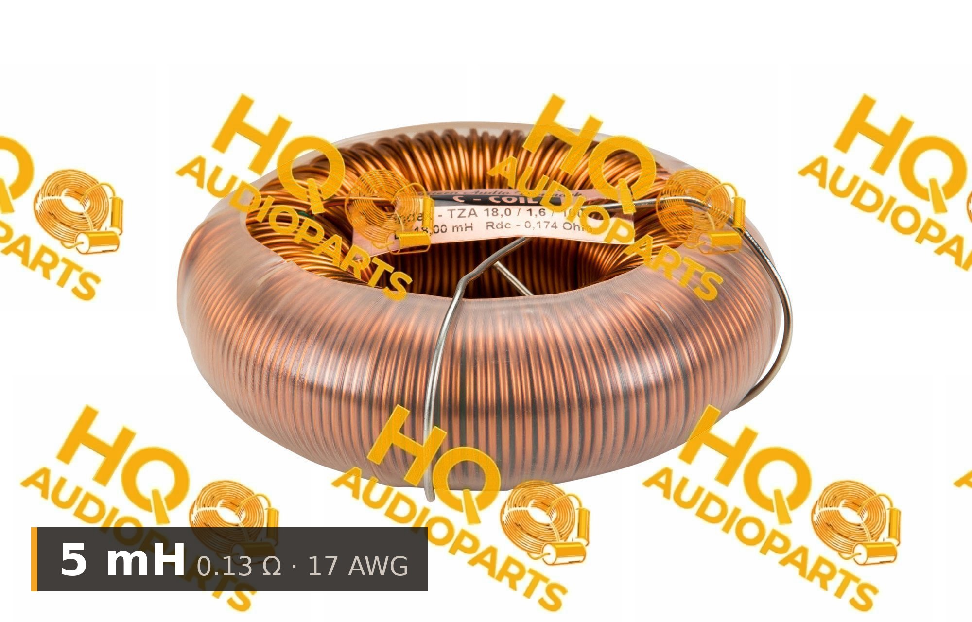 Jantzen Audio 000-6255 | 5 mH | 0,13 ohm | 5% | 17 AWG | C-Coil tekercs