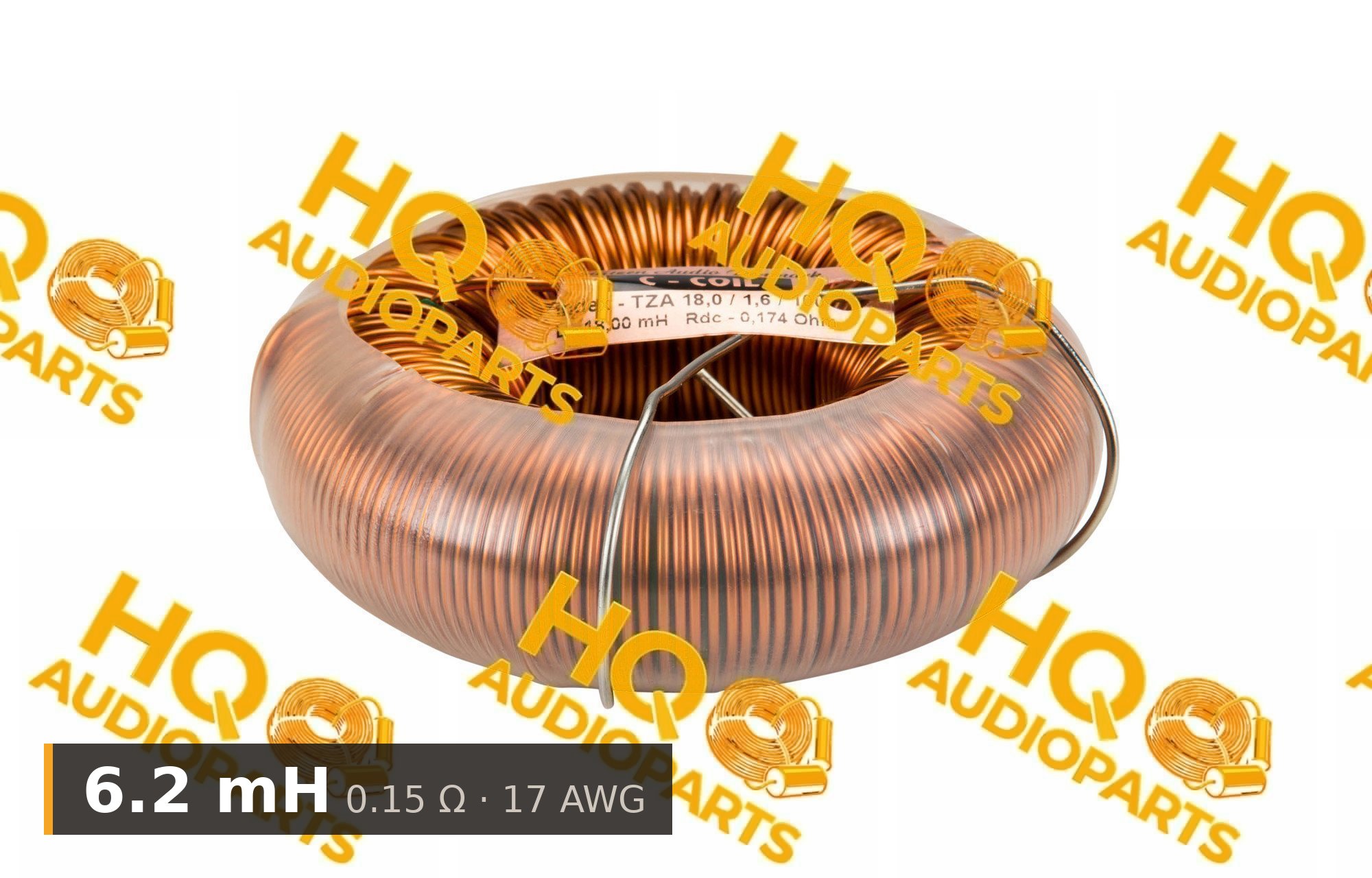 Jantzen Audio 000-6319 | 6.2 mH | 0.15 Ω | 5% | 17 AWG | C-Coil