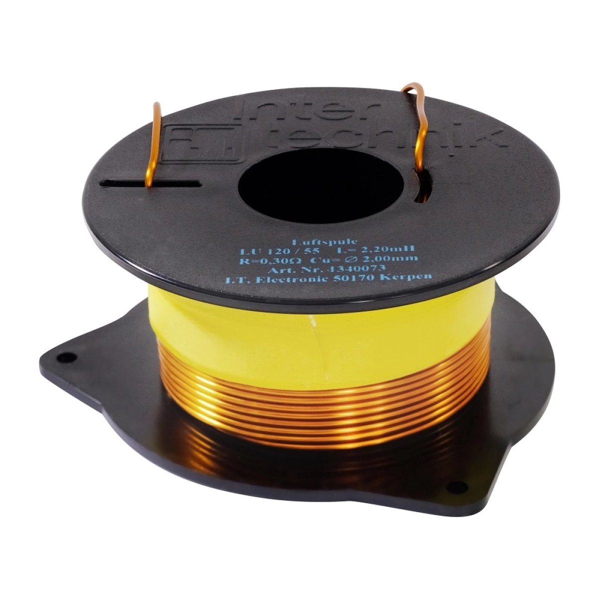 Intertechnik Légmagos tekercs – 4,70 mH | LU120 | DCR 0,43 Ω | Cu 2,00 mm | ±3.0%
