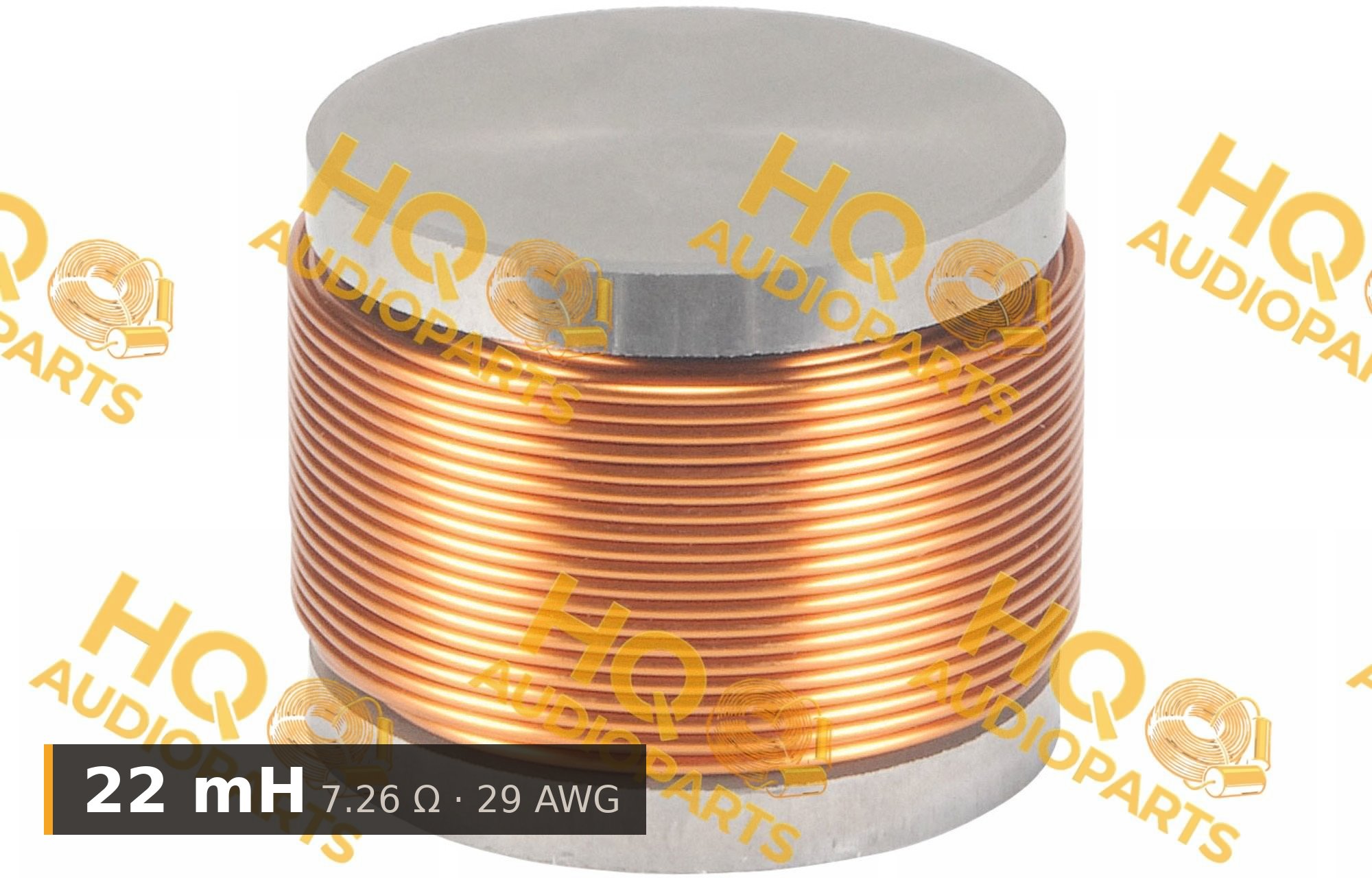 Jantzen Audio 000-5511 | 22 mH | 7.26 Ω | 3% | 29 AWG | Iron Core Coil With Discs