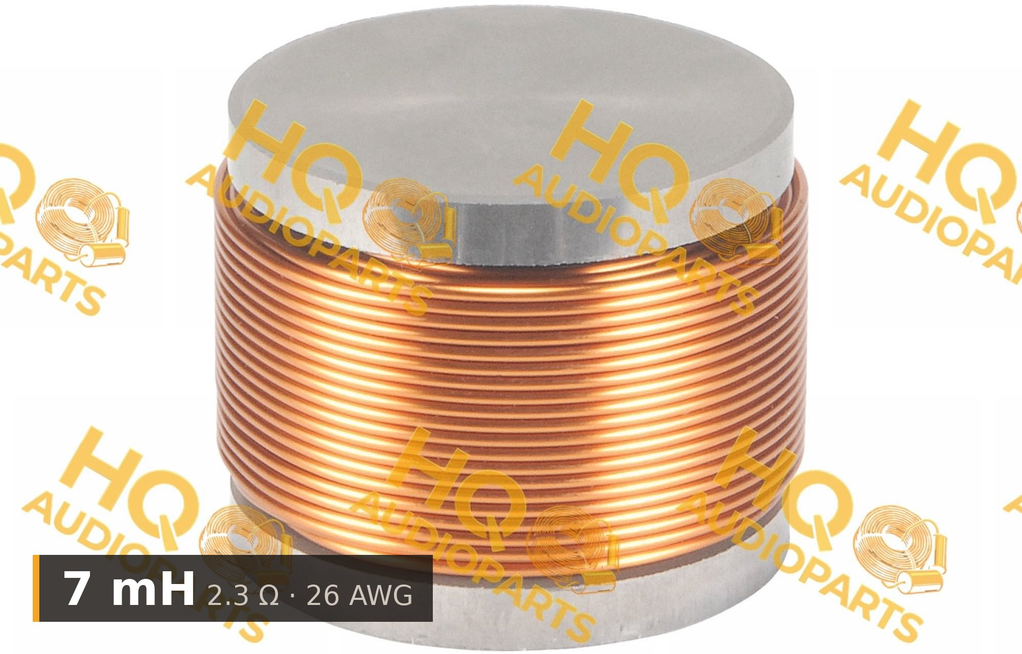 Jantzen Audio 000-5136 | 7 mH | 2.3 Ω | 3% | 26 AWG | Iron Core Coil With Discs