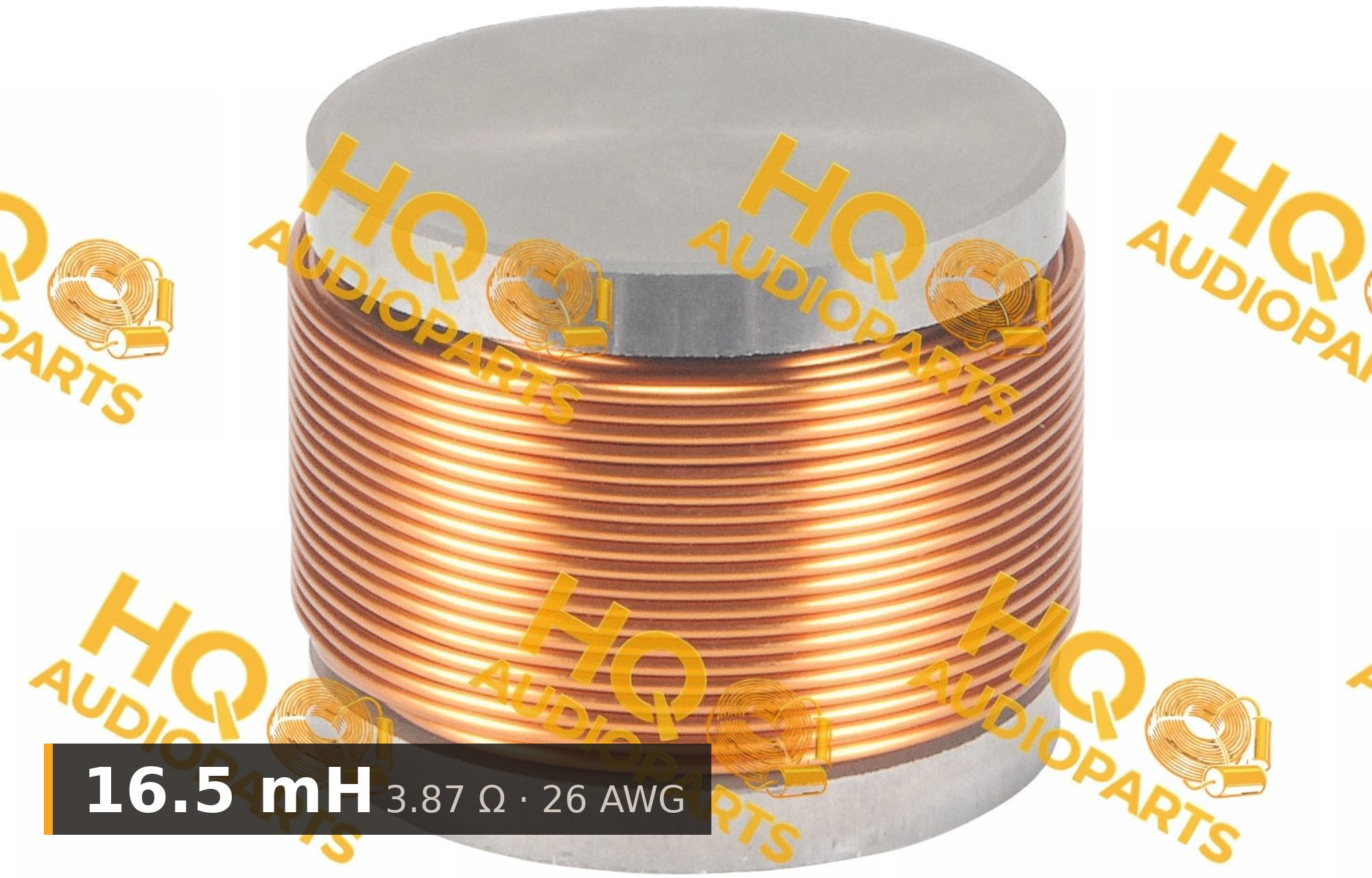 Jantzen Audio 000-5341 | 16.5 mH | 3.87 Ω | 3% | 26 AWG | Iron Core Coil With Discs