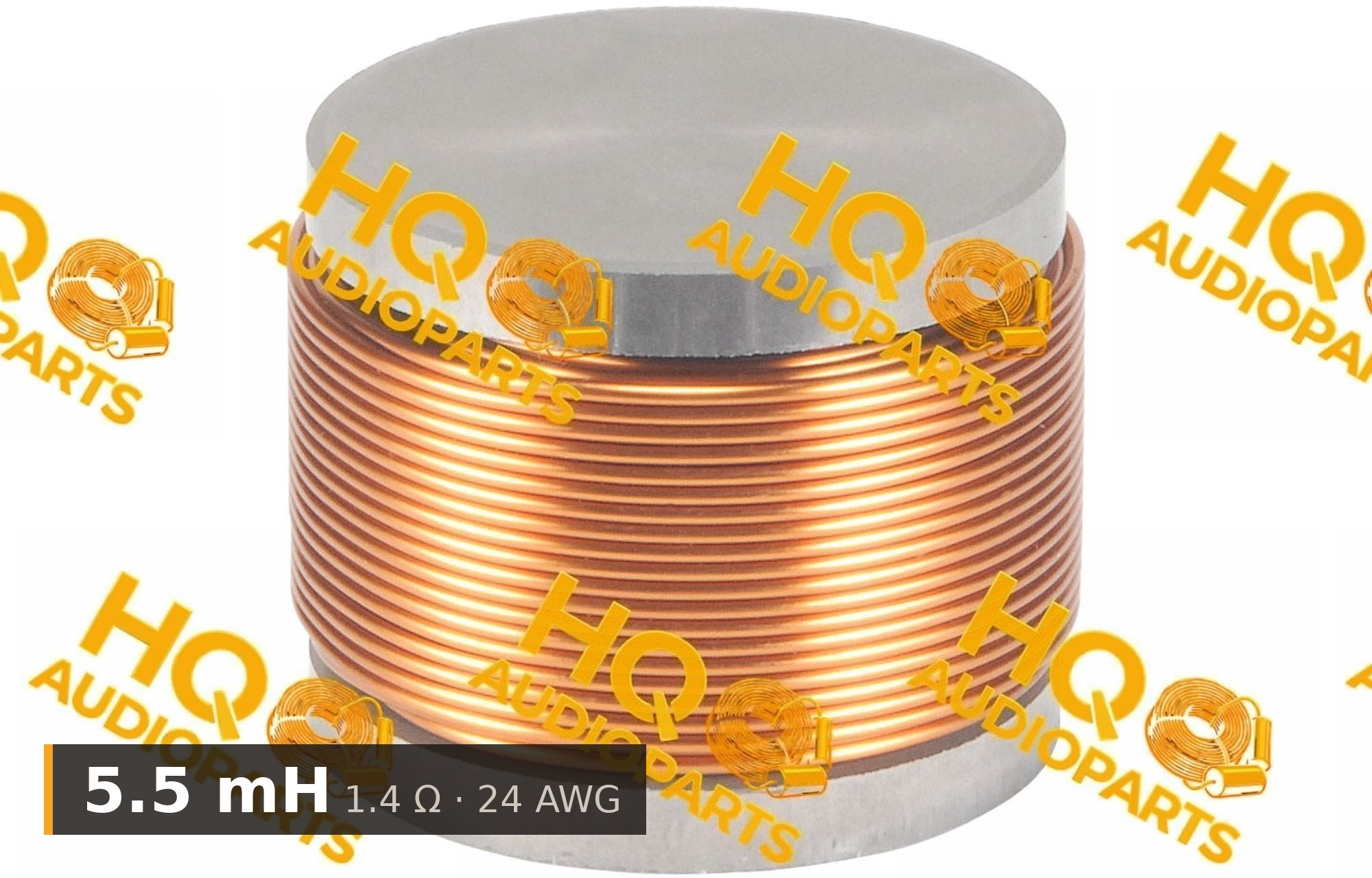 Jantzen Audio 000-5406 | 5.5 mH | 1.4 Ω | 3% | 24 AWG | Iron Core Coil With Discs