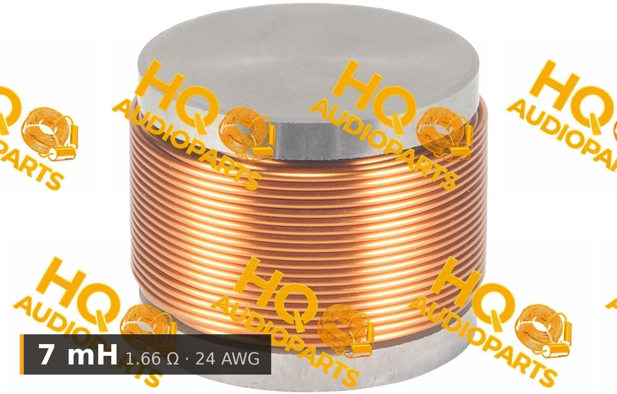 Jantzen Audio 000-5027 | 7 mH | 1,66 ohm | 3% | 24 AWG | H vasmagos tekercs