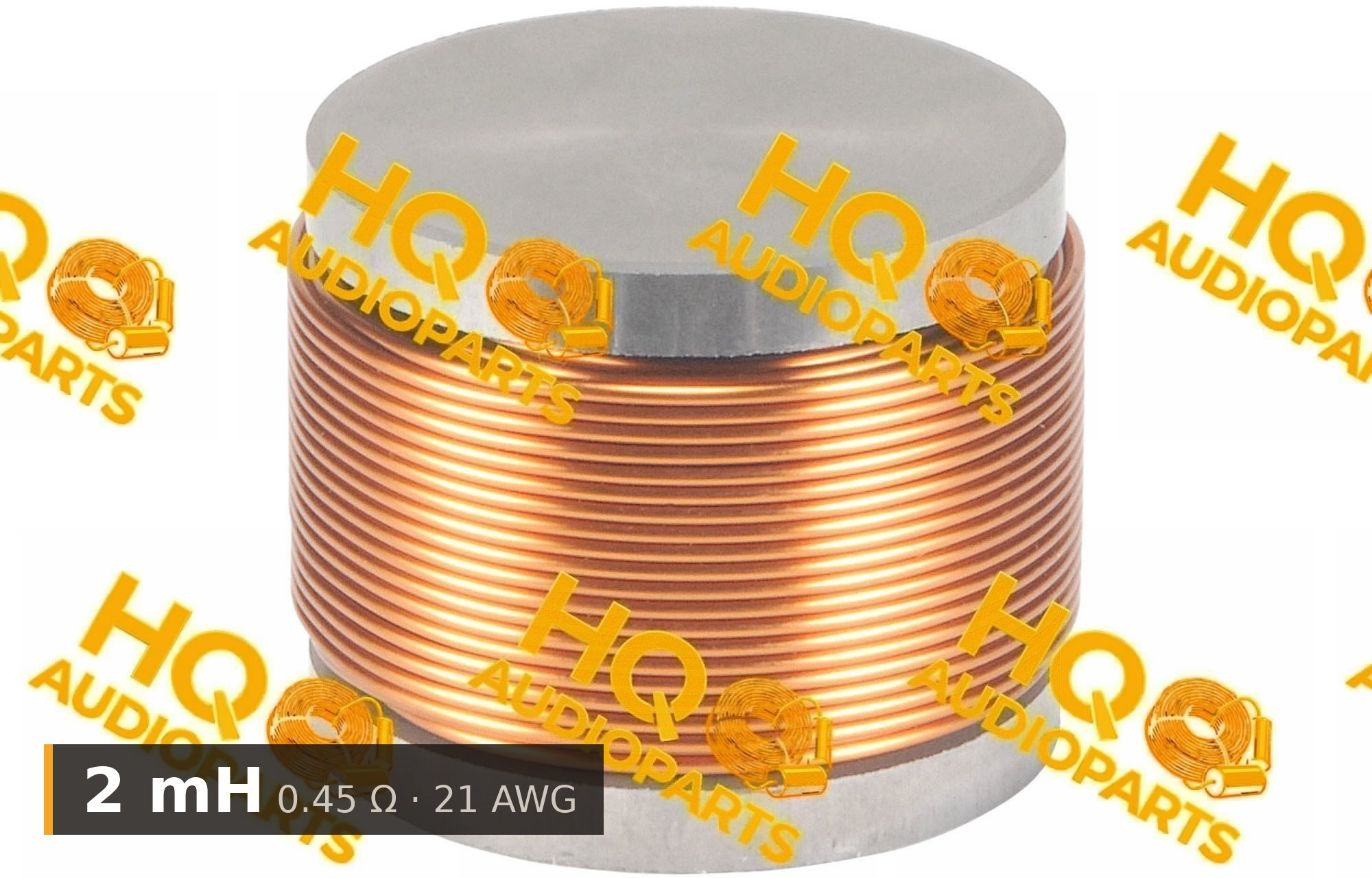 Jantzen Audio 000-5579 | 2 mH | 0.45 Ω | 3% | 21 AWG | Iron Core Coil With Discs