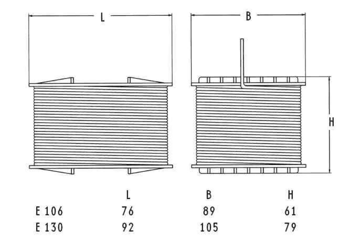 Intertechnik Légmagos tekercs – 0,47 mH | E130 | DCR 0,06 Ω | Cu 3,00 mm | ±3.0%