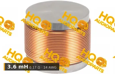 Jantzen Audio 000-5548 | 3,6 mH | 0,17 ohm | 3% | 14 AWG | H vasmagos tekercs