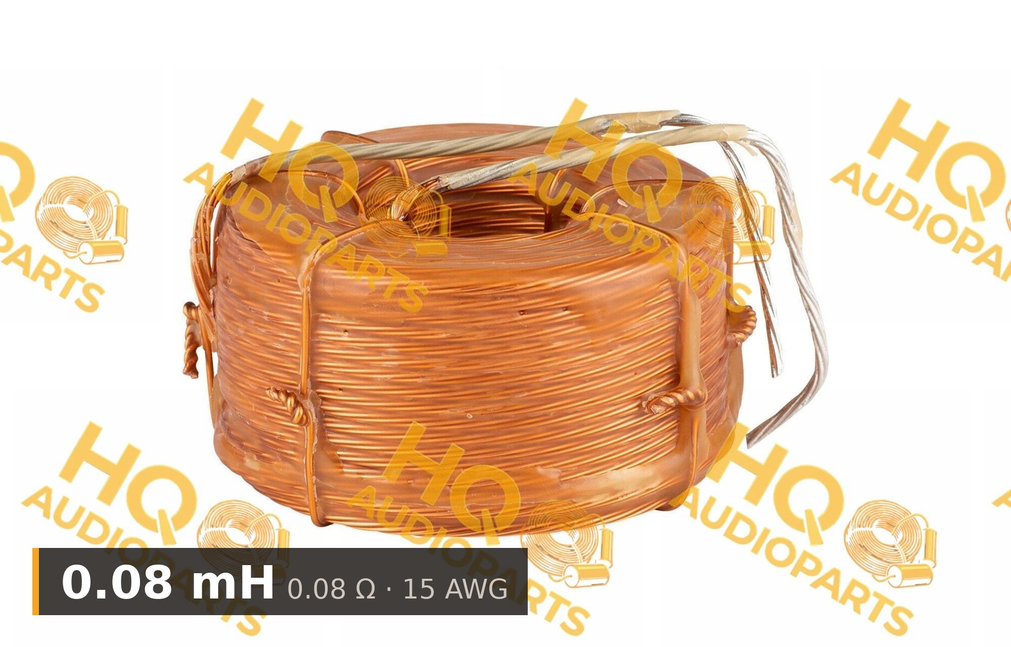Jantzen Audio 000-L-0008 | 0,08 mH | 0,08 ohm | 3% | 15 AWG | Litz viasztekercs