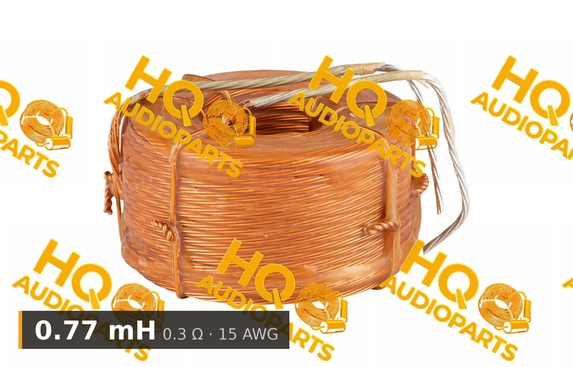 Jantzen Audio 000-L-0077 | 0,77 mH | 0,3 ohm | 3% | 15 AWG | Litz viasztekercs