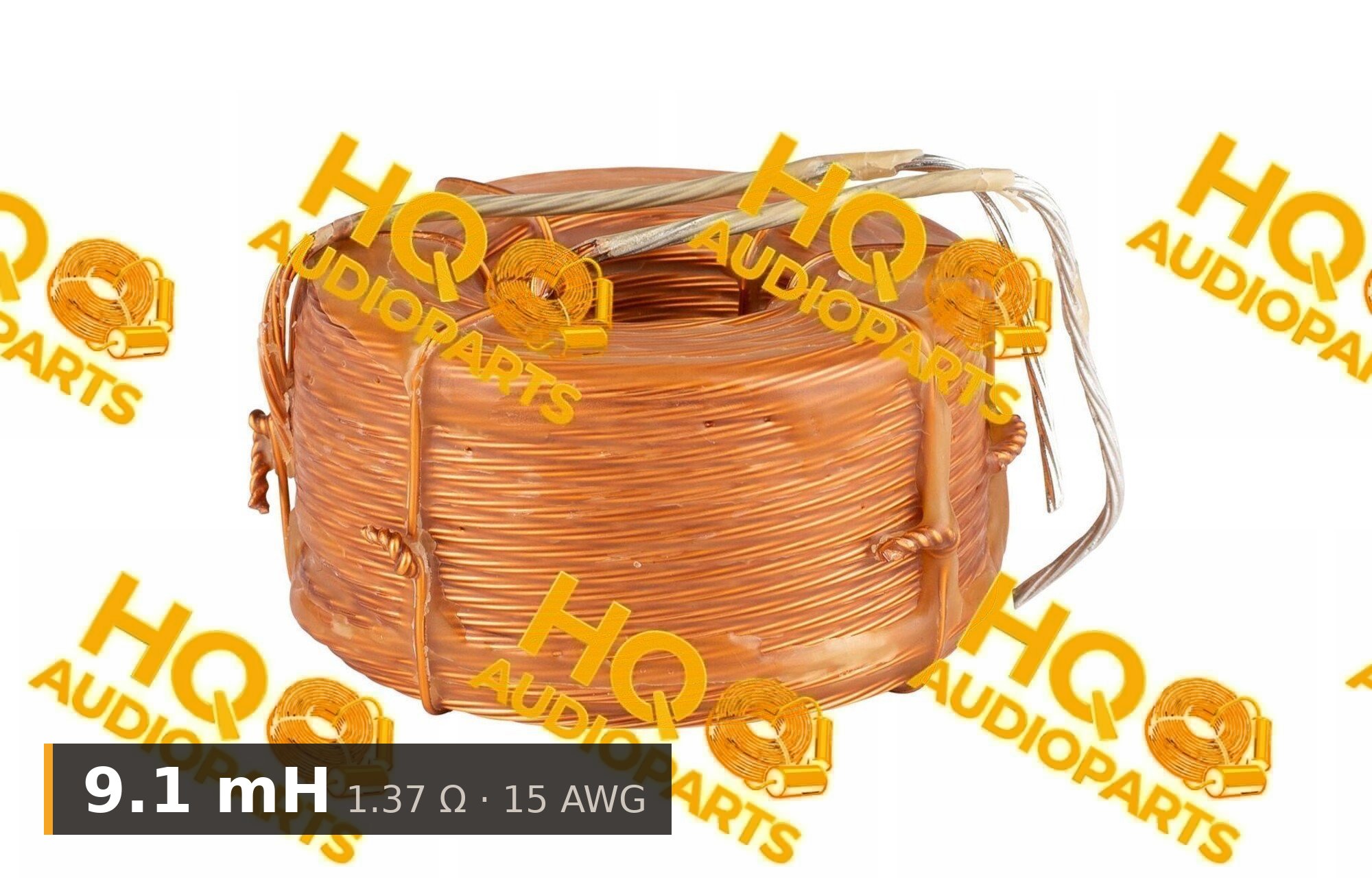 Jantzen Audio 000-L-0910 | 9,1 mH | 1,37 ohm | 3% | 15 AWG | Litz viasztekercs