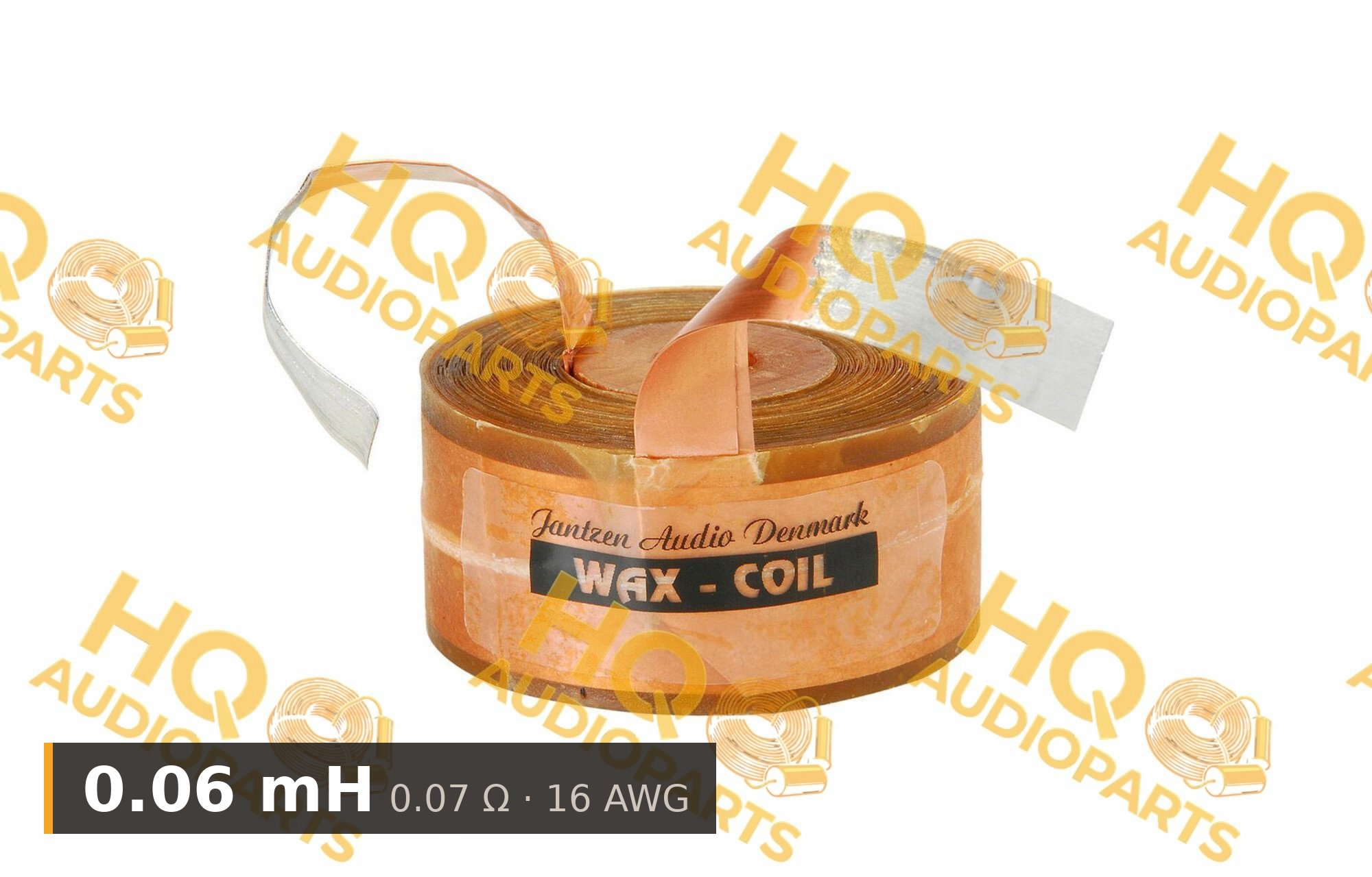Jantzen Audio 000-85195 | 0,06 mH | 0,07 ohm | 2% | 16 AWG | impregnált rézfóliatekercs