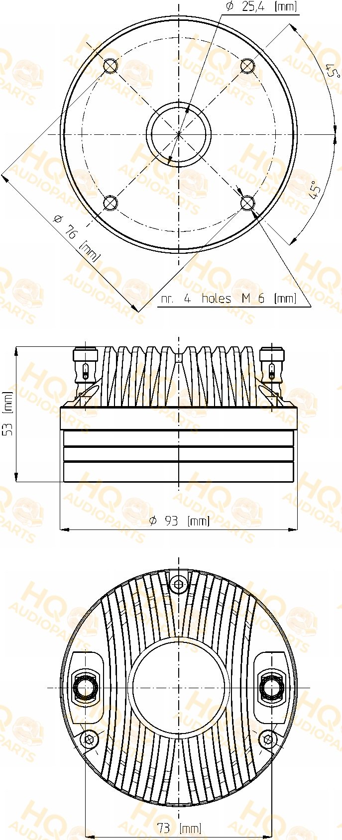 Eighteen Sound RCD001095TI080A csere membrán, 8 Ω