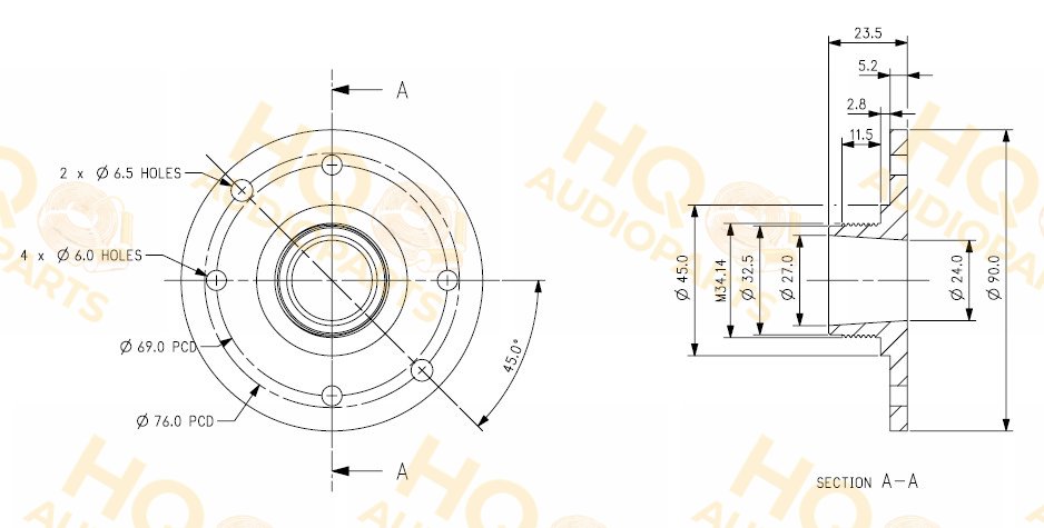 Celestion Tölcsér CDX1 Screw adaptor