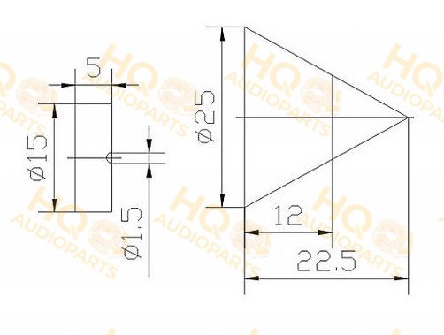 Ciare YAC236 | Ø25 × 39 mm | Krómozott állítható tüskeláb alátéttel
