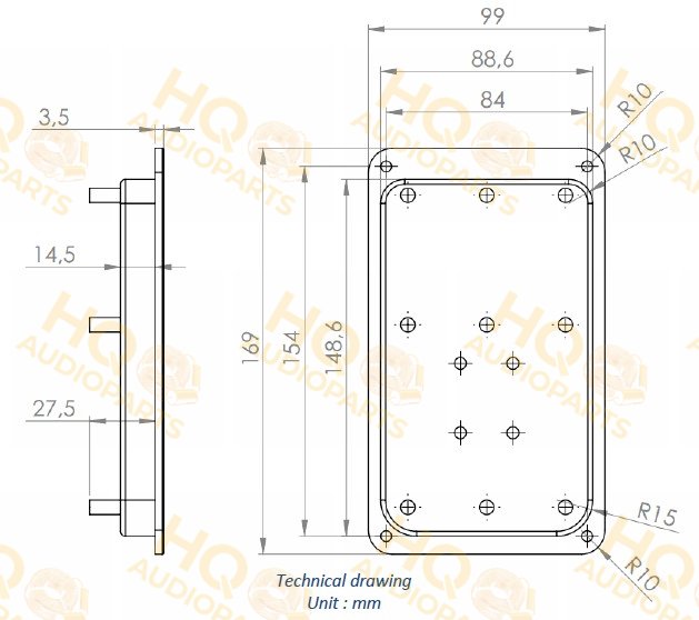 .Kartesian Csatlakozó terminál Bi-wiring terminal