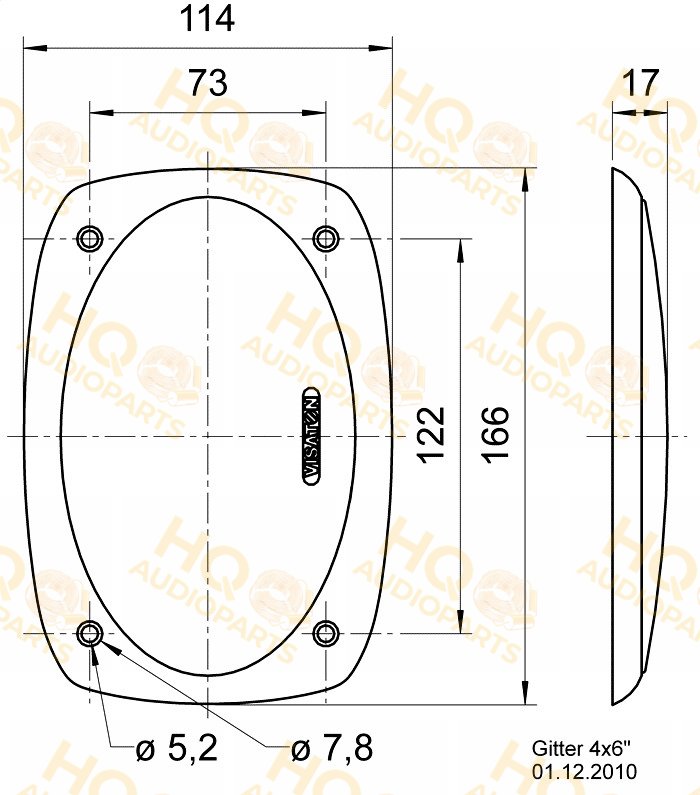 Visaton Kiegészítő GRILLE FR 4X6