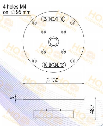 SICA Nyomókamrás meghajtó CD130.26/380FF-8, 8 Ω