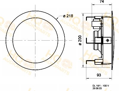 Visaton Hangszóró DL181RAL16 - 100V, 6 W
