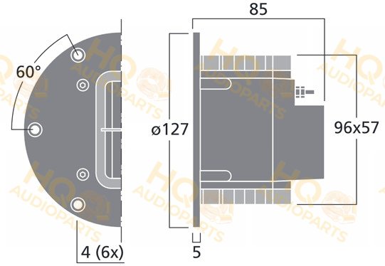 Monacor Hangszóró RBT-20-8, 8 Ω