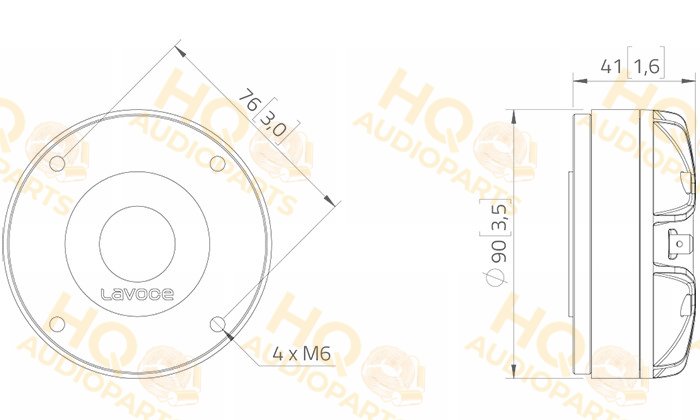 LaVoce DF10.142LK csere membrán, 8 Ω