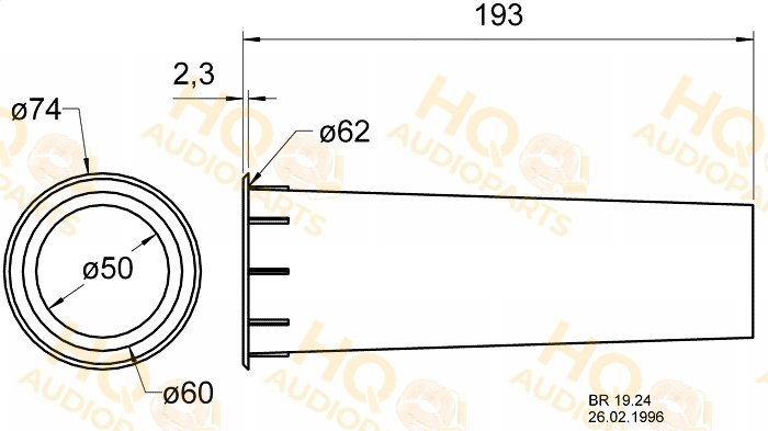 Visaton Basszreflex cső BR 19.24