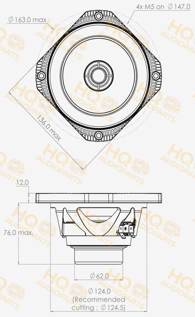 PHL Audio Hangszóró 970ND-8+8, 8 Ω