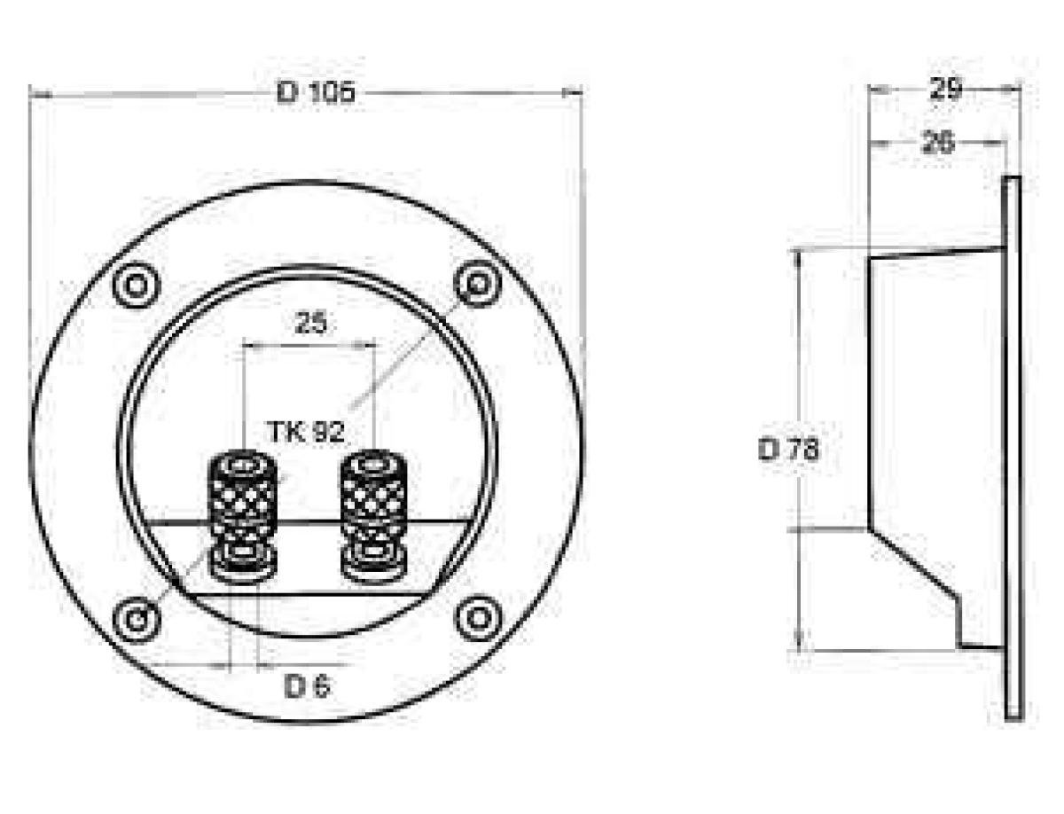 Hangszóró csatlakozó – T105/MS/AU