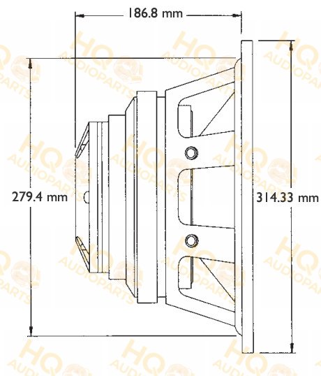 Radian Koaxiális hangszóró 5312, 8 Ω, 615 W
