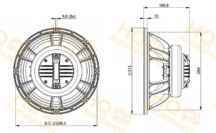 B&C Speakers Koaxiális hangszóró 12FHX76