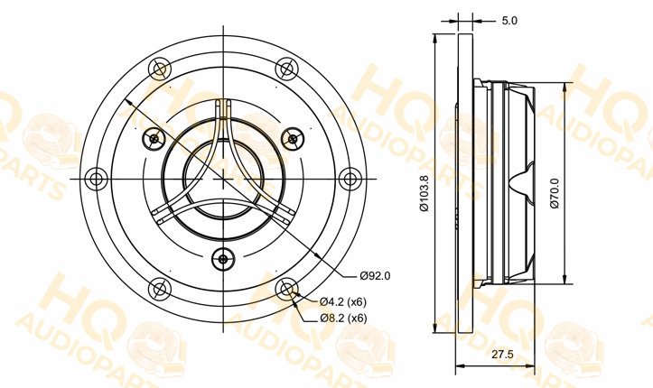 SB Acoustics Hangszóró SATORI_TW29BN-BLK-8, 8 Ω
