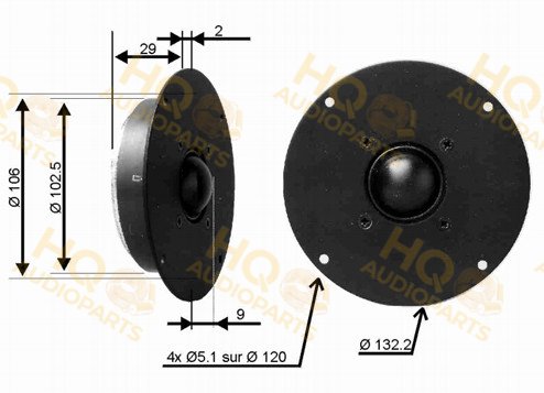 Audax Hangszóró TW034X0-8, 8 Ω