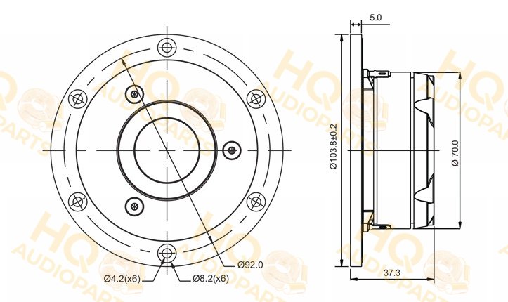 SB Acoustics Hangszóró SATORI_TW29R-BLK-4, 4 Ω
