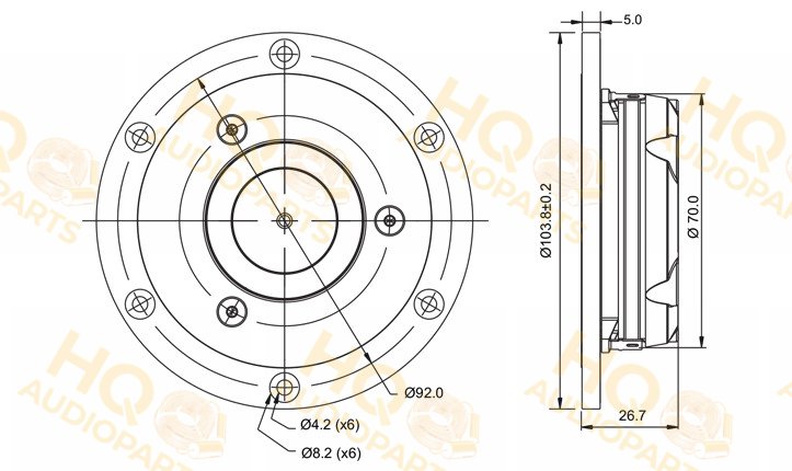 SB Acoustics Hangszóró SATORI_TW29RN-BLK-8, 8 Ω