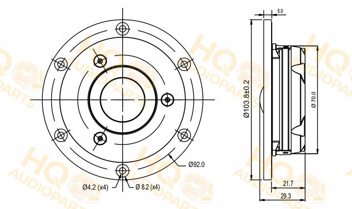 SB Acoustics Hangszóró SATORI_TW29DN-BLK-4, 4 Ω