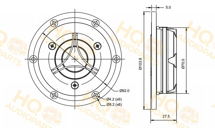 SB Acoustics Hangszóró SATORI_TW29TXN-BLK-8, 8 Ω