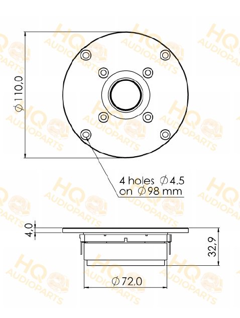 SICA Hangszóró LP111.25/245-4, 4 Ω