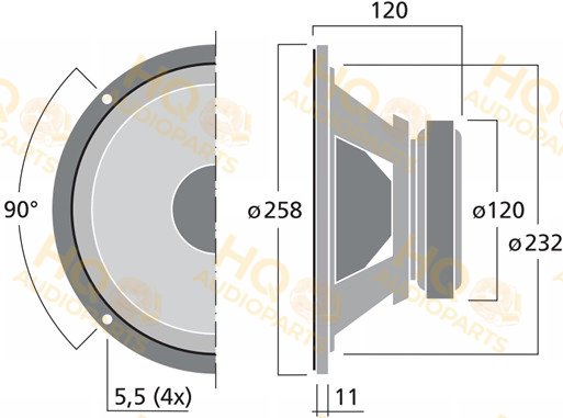 Monacor Hangszóró SPH-250KE, 8 Ω, 100 W