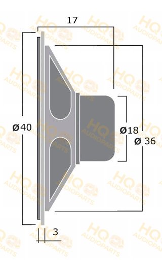 Monacor Hangszóró SP-11/2RDP, 8 Ω, 0.2 W