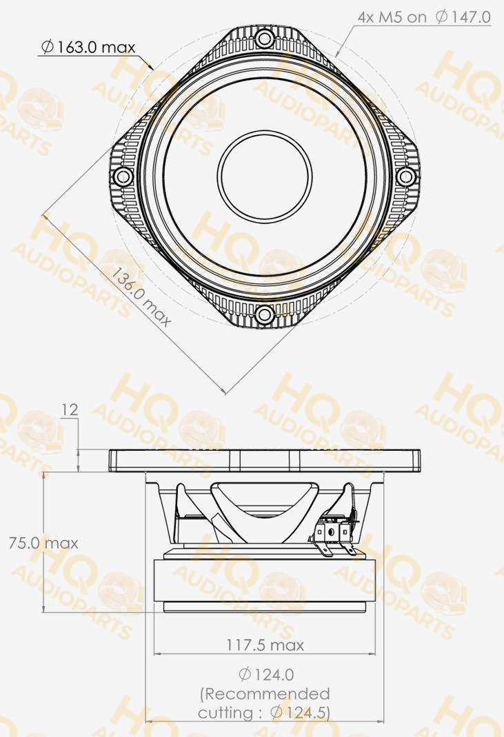 PHL Audio Hangszóró 930, 8 Ω, 100 W