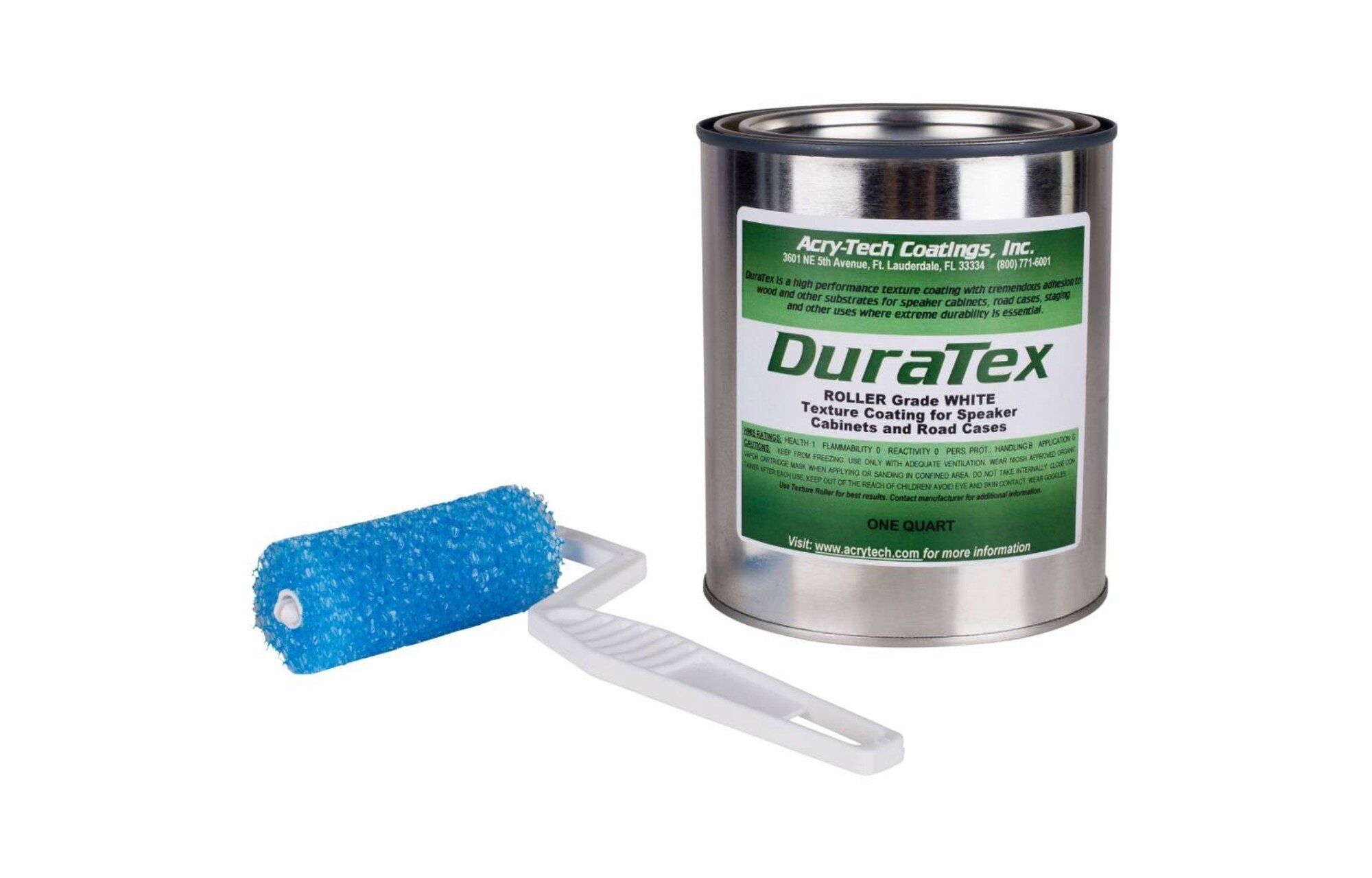 Acry-Tech DuraTex fehér 1kg Hangdobozfesték Kit hengerelhető