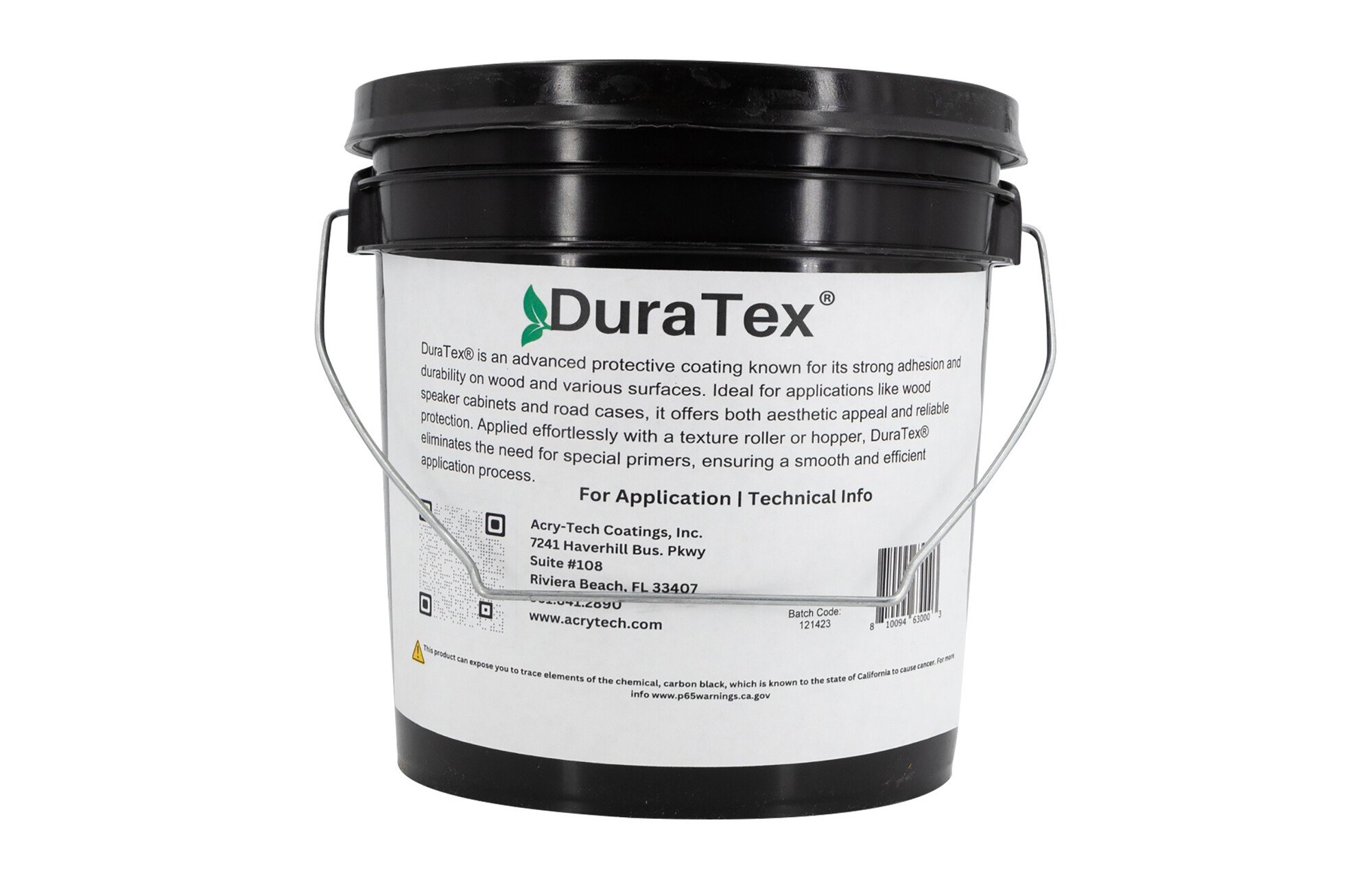 Acry-Tech DuraTex fekete 4,25kg Hangdobozfesték hengerelhető